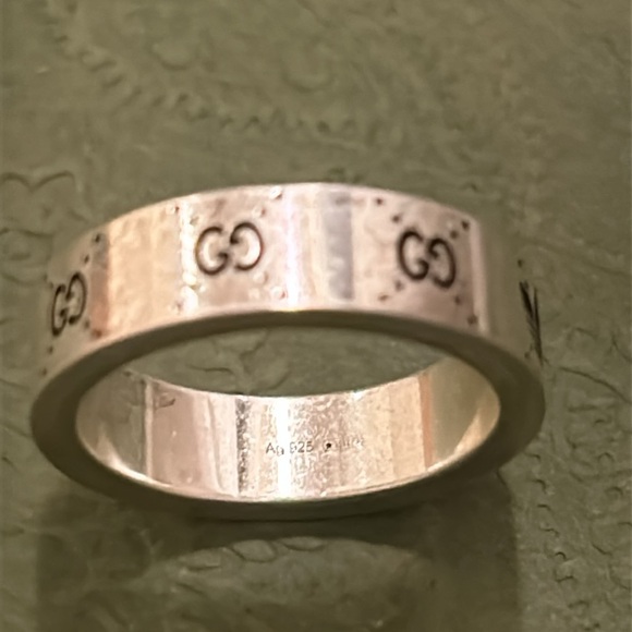 Gucci x Adidas Engraved Interlocking G Ring Ag 925